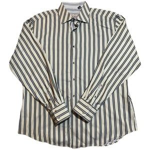 Robert graham striped long sleeve button shirt XL